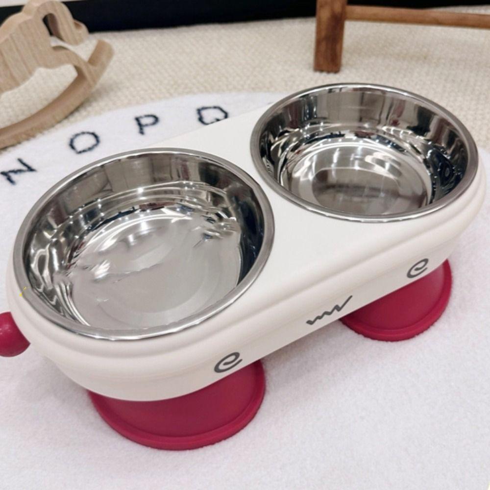 High-Stand Cat Bowl Anti Slip Detachable Dog Food Feeding Basin Large Capacity Anti Tipping Pet Drinking Feeder Kitten Puppy