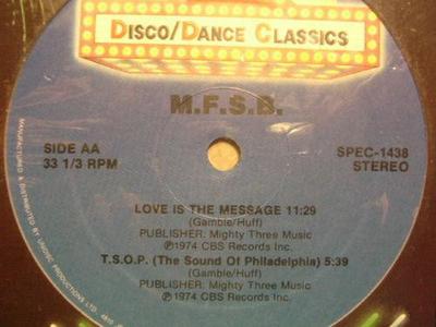 12inch Record JEFF WAYNE / MFSB - Eve Of The War / Love Is The Messag SPEC1438 Unidisc Canada Dance & Electronica Used