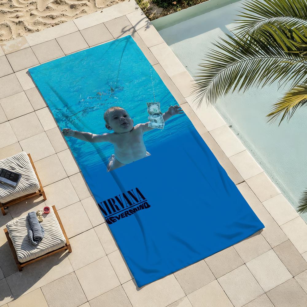Rock Band N-Nirvana Towel Drying Bath Towel Applicable To Light Swimming Camping Yoga Beach Out