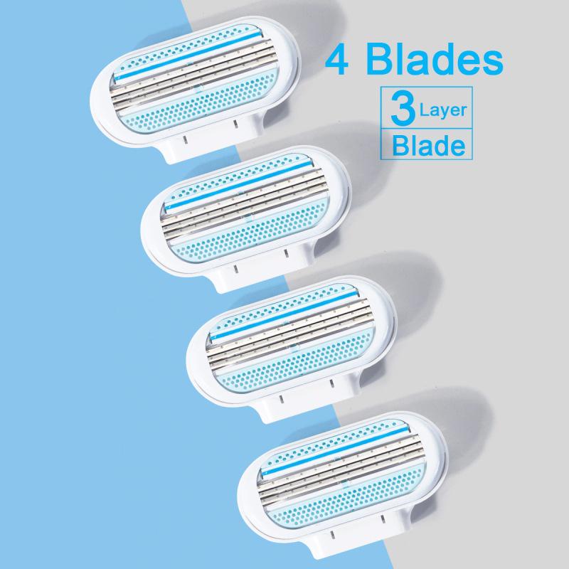 Women's Universal Three-Layer Manual Razor for Legs and Underarms