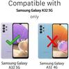 Skal - Samsung - Galaxy A32 5G - Silikon TPU - 2 Stycken Härdat Glas - Stötsäkert - Svart