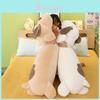 Large Cartoon Dog Plush Pillow With Soft Short Pile Material For Sleep And Lounge