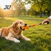 Aggressive Chewer Bone Toys ETPU Dog Chew Toy, with Braided Rope, Foam Handle, Interactive Tug Toy Rope of War Pet Teeth Cleaning for Medium