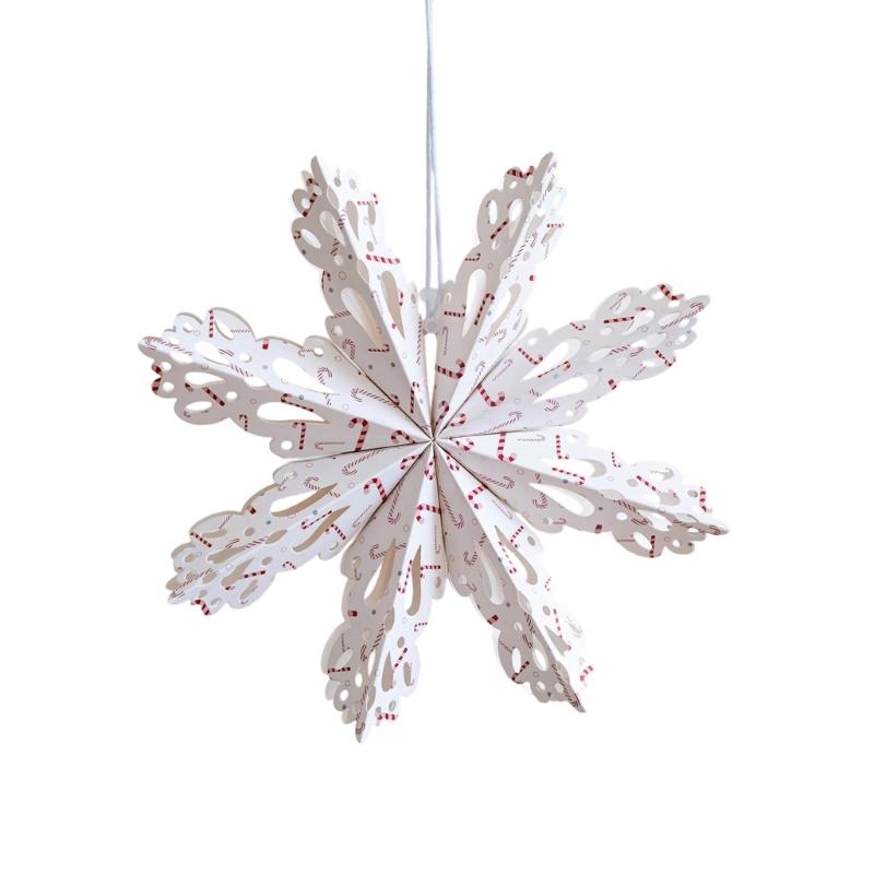 Schneeflocken-Ornament Knitterfestes Papierdesign Saisonale Feier Fensterdekoration Weihnachtsbaumschmuck