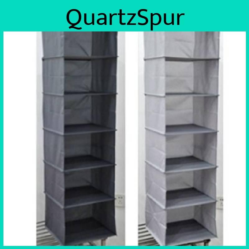 Space-saving Gray Hanging Storage Bag For Bedroom Wardrobe Organization
