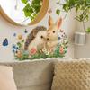 Self-adhesive Wall Stickers Cute Rabbit Hedgehog Butterflies Flowers for Kids Room Bedroom Home Decor