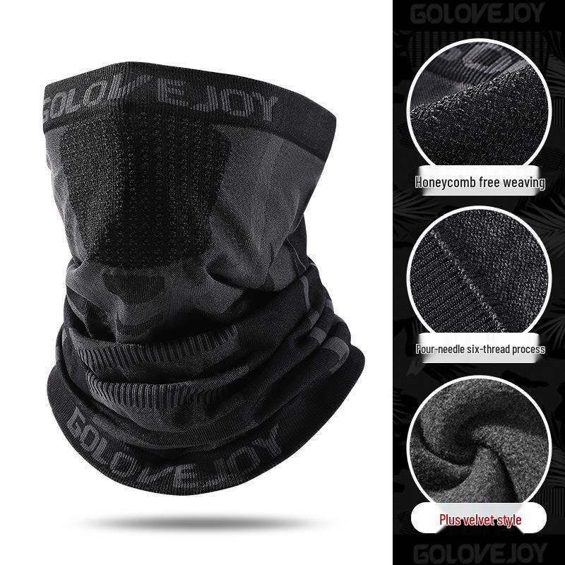 Men's Outdoor Cycling Face Mask - Sunscreen, Dustproof, Moisture-Wicking, Breathable, Seamless Knitted, High-Elastic Sports Headband TJ15.