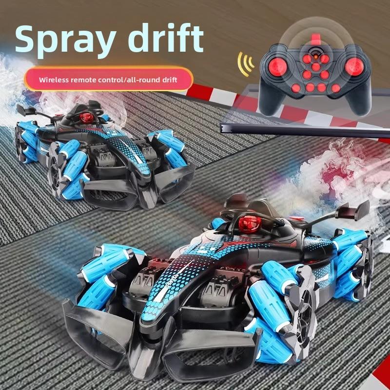 Children's F1 Racing Gesture Sensing Wireless Remote Control Car, Stunt Drift Spray Remote Control Car Toy for 6-12 Years Old