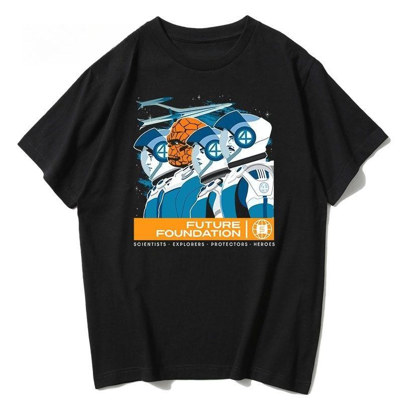 Genuine New Fantastic Four Short Sleeve Super British Peripheral Emerging Planet Devourer Versatile T-Shirt