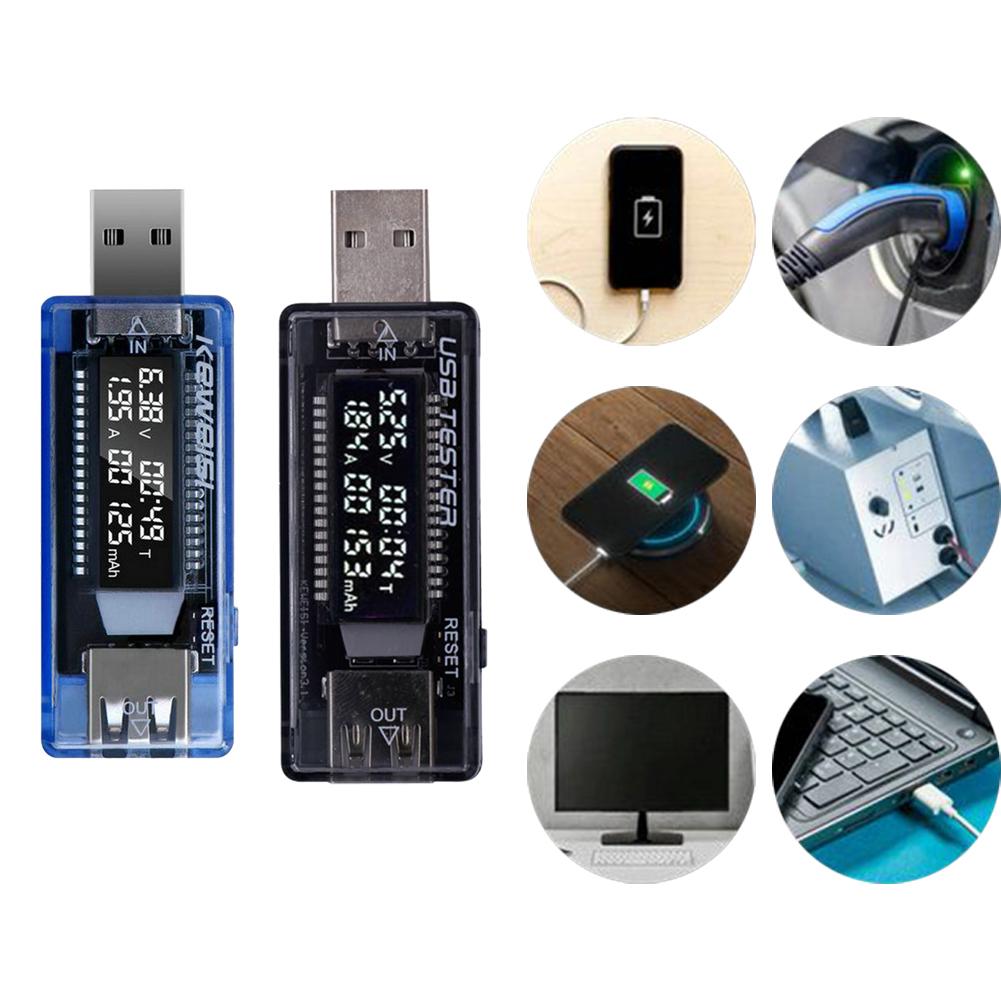 For USB Devices USB Current Meter Current Detector 23mm Digital Usb Charging Capacity Monitor Compact Design Error Range 1