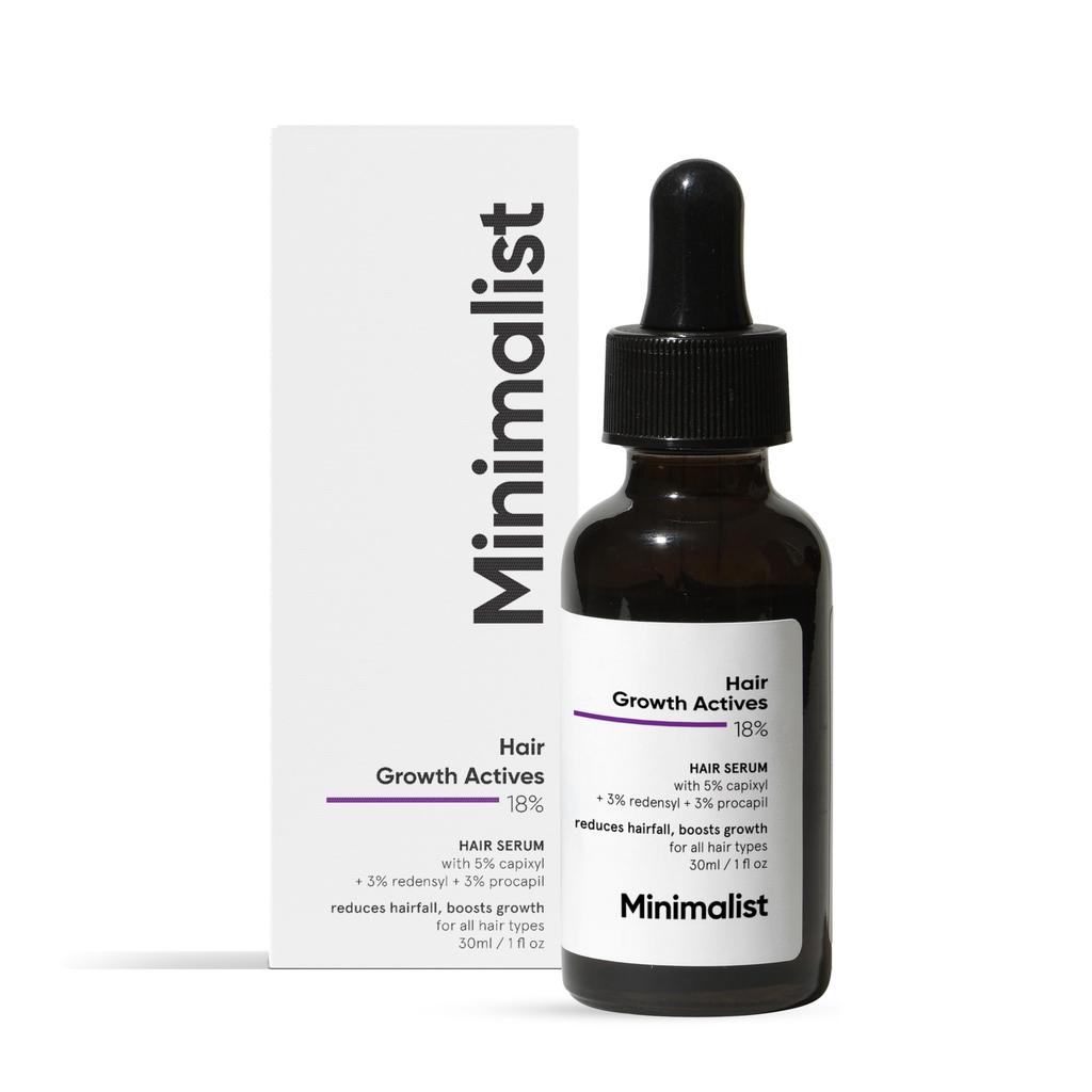 Minimalist Hair Growth Serum With 3% Redensyl, 3% Anagain, 3% Procapil, 5% Capixyl & 4% Baicapil 18% Hair Growth Actives | For Hair Fall Control |
