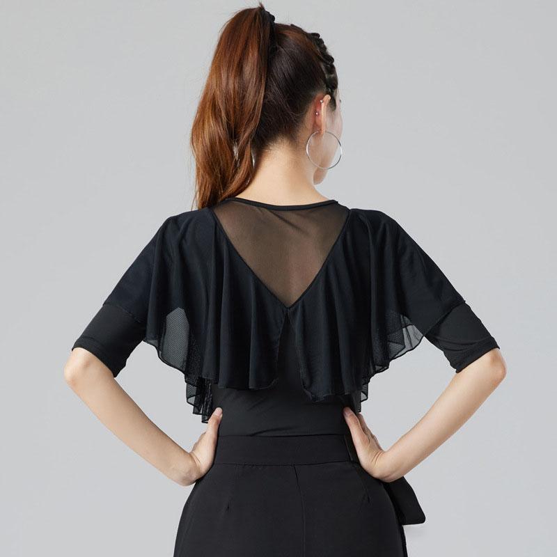 Damen Line Dance Tops Samba Party Latein Shirt Sommer Erwachsene Frauen Tanz Langarm Tops Performance Praxis Kleidung