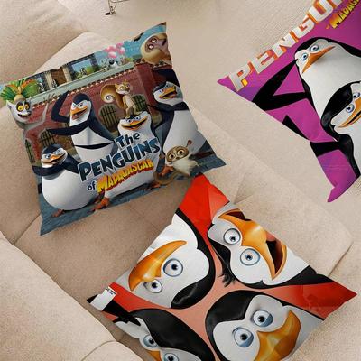 Klassischer Anime Die P-Pinguine von M-Madagaskar Personalisierte Bildtext Heimdekorationskissen Haushaltsgeschenke 45x45cm
