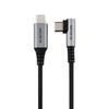 ELECOM USB Cable 2m To 60W PD Nylon Black Type-C (USB-C USB-C) L-shaped, Compatible, Mesh, USB-IF Certified, MPA-CCECL20BK