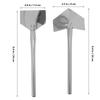 2Pcs Ergonomic Stainless Steel Corner Trowel Set Wall Corners for Drywall Plastering Finishing Construction