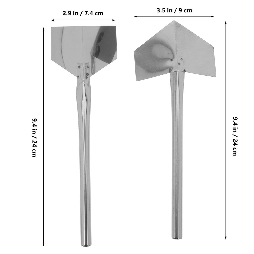 2Pcs Ergonomic Stainless Steel Corner Trowel Set Wall Corners for Drywall Plastering Finishing Construction