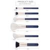 Jessup Brush 6PCS Prussian Blue/ Golden Makeup Brushes Set Beauty Tools Foundation Brush Set Powder Concealer Blush