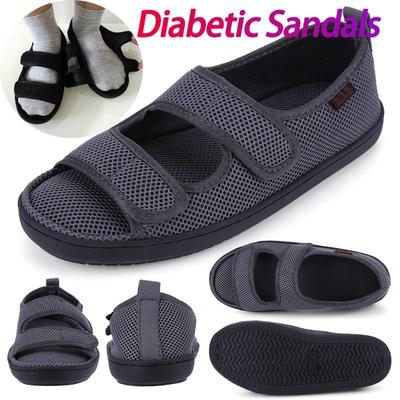 Diabetikersandalen Verstellbar Klettverschluss Gehsandalen Breite Füße Geschwollene Schuhe Ältere Schwellung Empfindliche Füße