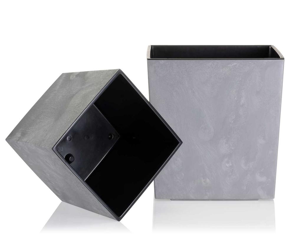 Donica Flore Szary Beton H19X19 Cm