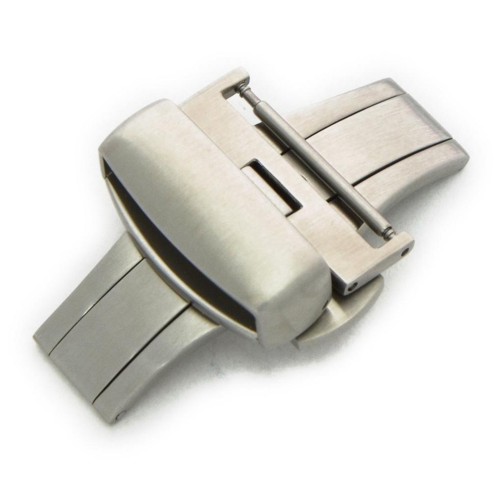 CASSIS Watch Strap with D-Buckle (PBF D-BUCKLE) - Satin Finish, 20mm, Silver, with Replacement Tool (CASSS020)