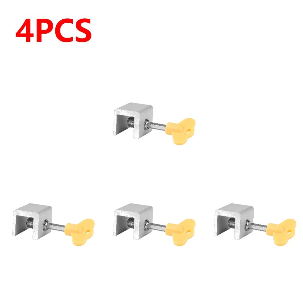 Door Window Lock Restrictor with Key Garage Door Frame Lock Adjustable Portable Security Multi-function for Bedroom and Office