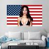 Megan Fox American Flag Tapestry Ideal Wall Decor for Man Cave College Dorm Indoor  Outdoor Use Flat Print Fan Decoration