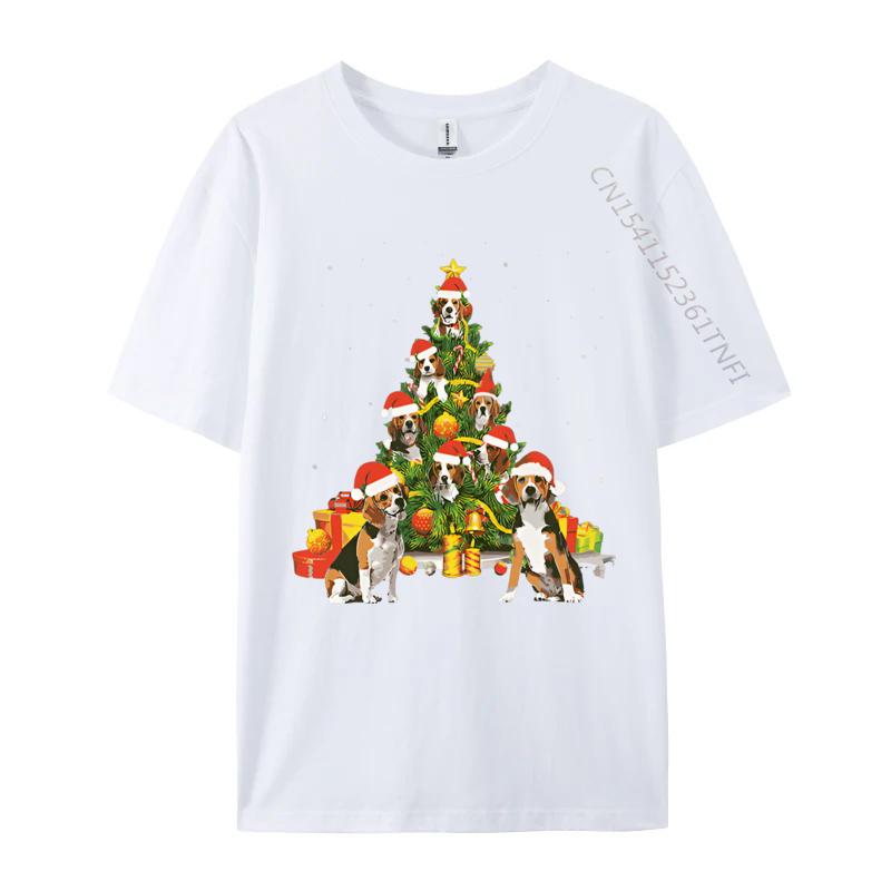 Mens Tshirt Beagle Dog Lover Matching Santa Beagle Tshirt Breathable Top Texture Fabric Leisure Tshirt S