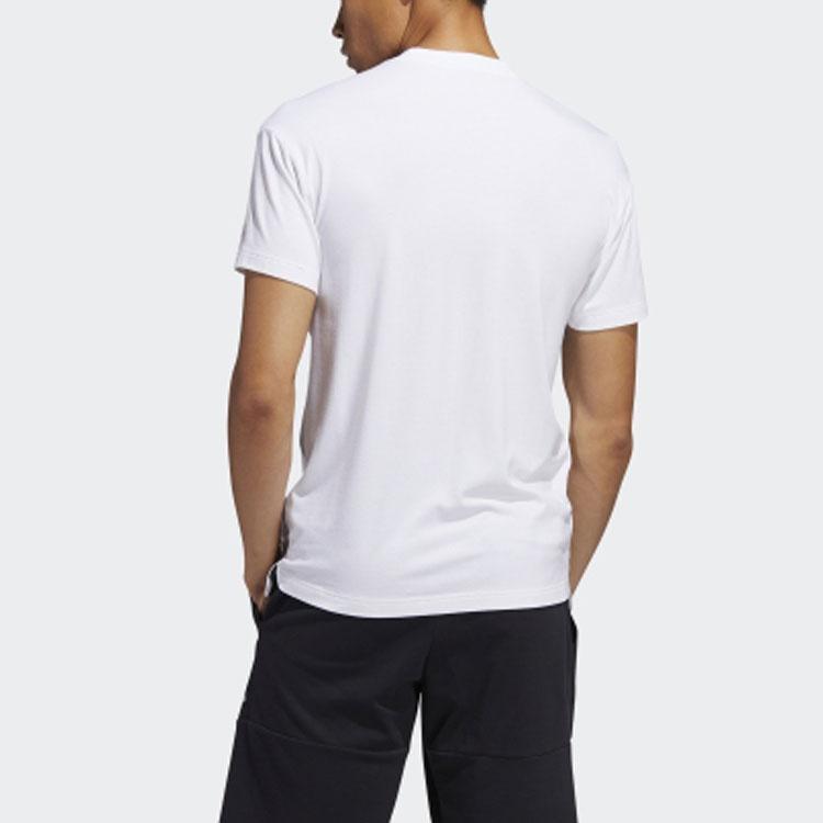 adidas M Gfx T Prime Solid Color Side Sports Stylish Round Neck Short Sleeve White Men's FT2789
