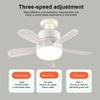 Socket LED Fan Light 3 Speed Socket Ceiling Fan E27 Base with Remote with Lighting Light Bulb Fan for Bedroom Kitchen Home Room