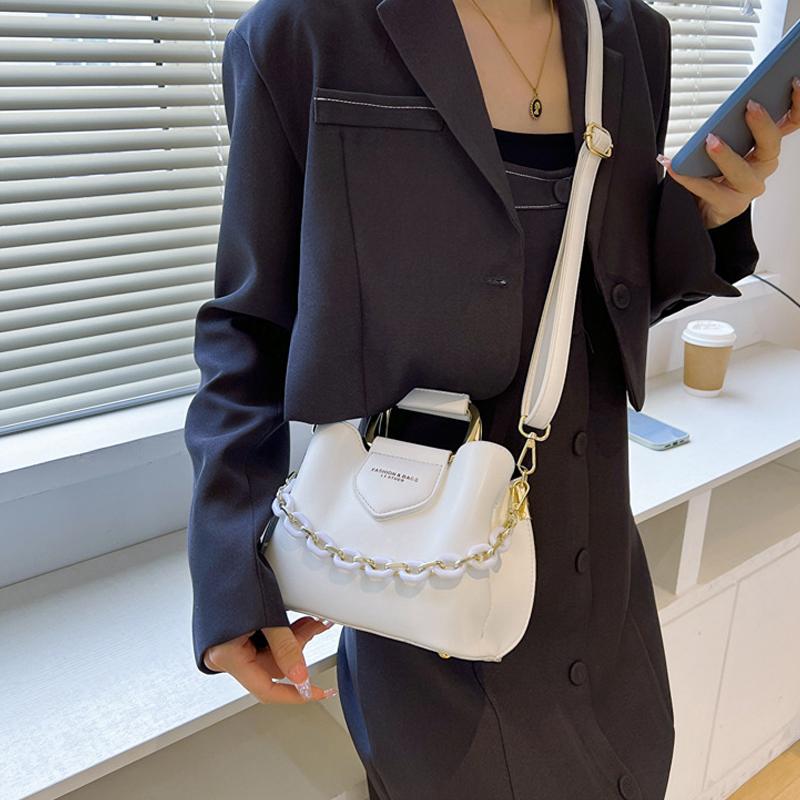 Fashion Crossbody Bucket Bag Trendy PU Shoulder Bag Women's Casual Handbag & Tote Purse CLE
