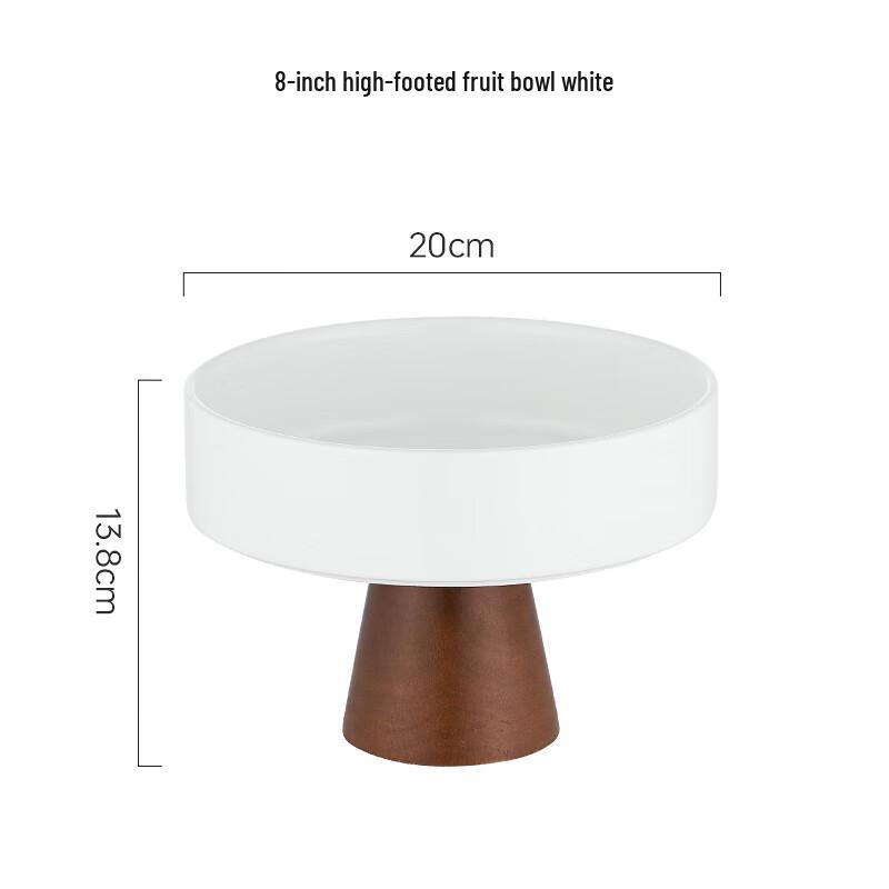 Nordic Style Ceramic High-Foot Fruit Plate