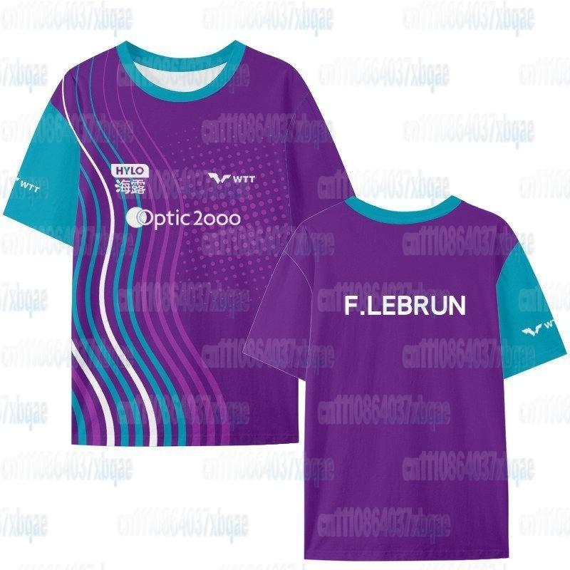 Lebrun Fefe Ice Silk Short Sleeve T-Shirt Quick Dry Competition Uniform Half Sleeve Fanwear Loose Fit Sporty FamilyMatching