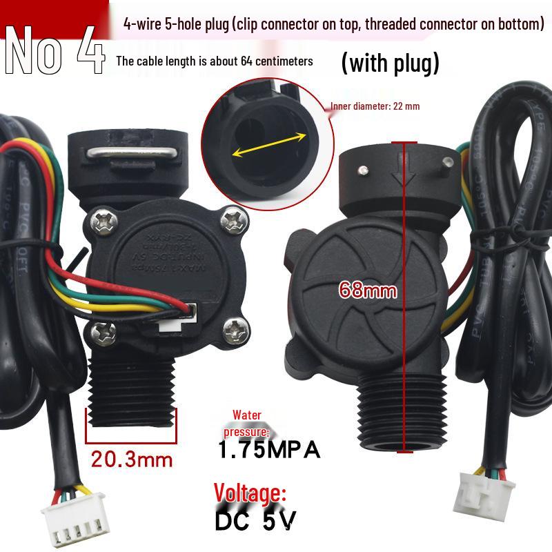 Wall-Mounted Natural Gas Water Heater Inlet Valve Flow Sensor