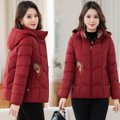 Grandma Winter Padded Clothes Women's Middle-aged and Elderly Padded Jackets Thickened Mother Down Padded Jackets Old Lady Hooded Clothes