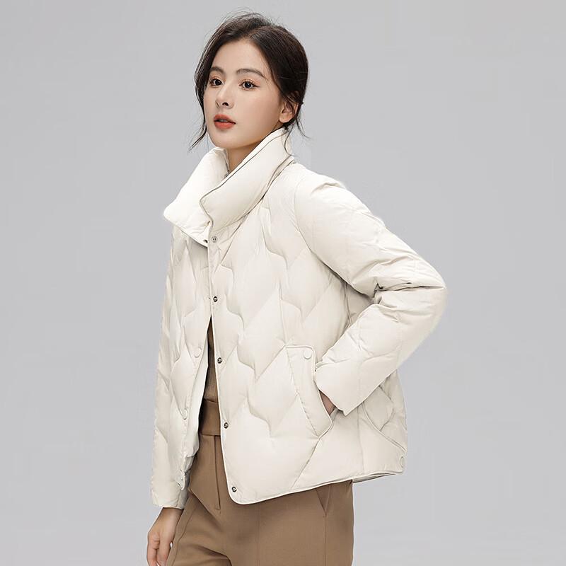 SNOWFLYING Women s Classic Stand Collar Duck Down Jacket 3XL (185)
