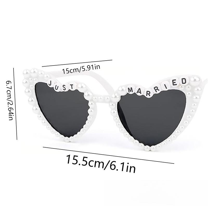Groom Bridesmaids Bride White Pearl Letter Wedding Party Glasses