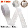 Embroidery Cotton Lace Trim 16 Yards Ruffle Trim Ribbon Trim Sewing Trim