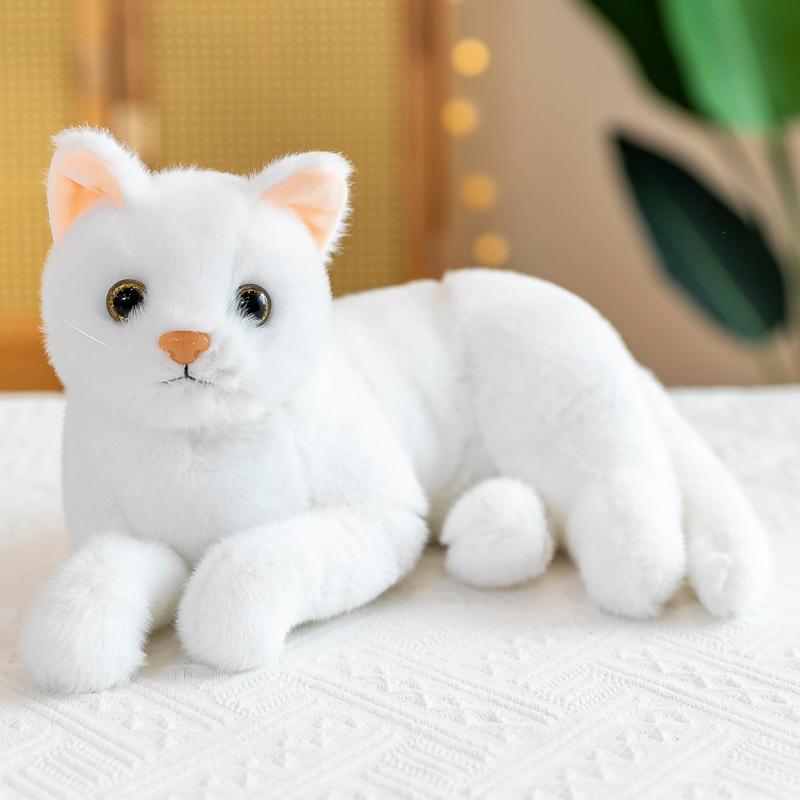 Cute Cat Doll Foreign Trade Cross-border Plush Toy Pet Kitten Home Furnishing Car Ornament Children's Gift