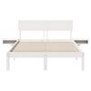 White Bed Frame with Headboard 120 x 190 cm Solid Pine Wood