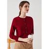 Zhaojun Autumn/Winter Round Neck Mock Placket Pure Cashmere Sweater