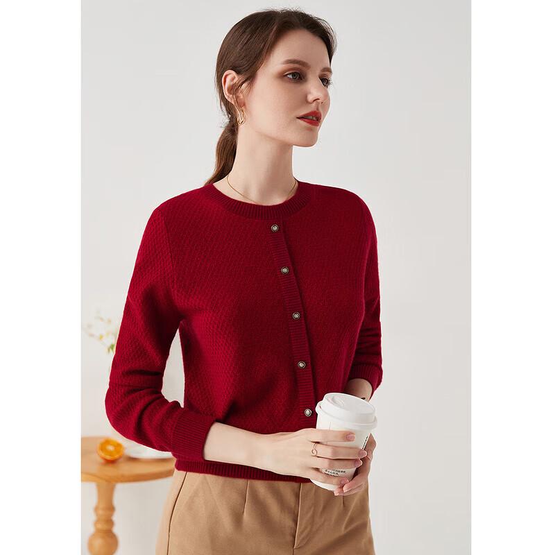 Women's Pure Cashmere Round Neck Pullover Sweater