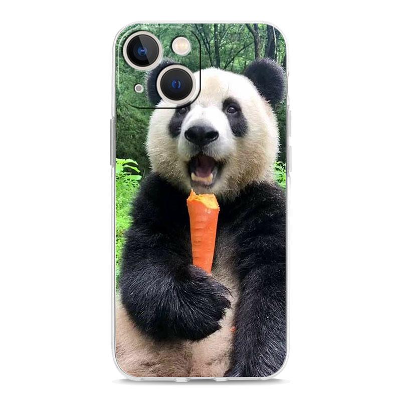 Custodia per Telefono Per iPhone 17 Custodie iPhone Air 16 15 12 13 14 Pro Max 7 8 Plus 16Pro iPhone11 Trasparente Morbida Cover panda