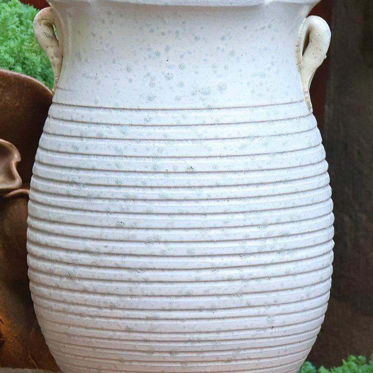 Handmade Large Purple Clay Ceramic Pot for Succulents and Bougainvillea – Breathable, Coarse Pottery Design for Living Room.