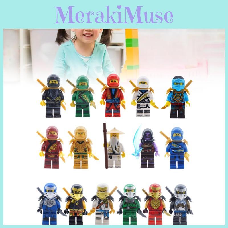 16pcs Mini Ninjago Toy Building Block Set Early Education Toys Kids Durable Gift