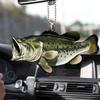 Creative Fish Car Hanging Pendant 2D Flat Acrylic Rearview Mirror Ornament Festive Ocean Theme Decoration for Cars Backpack