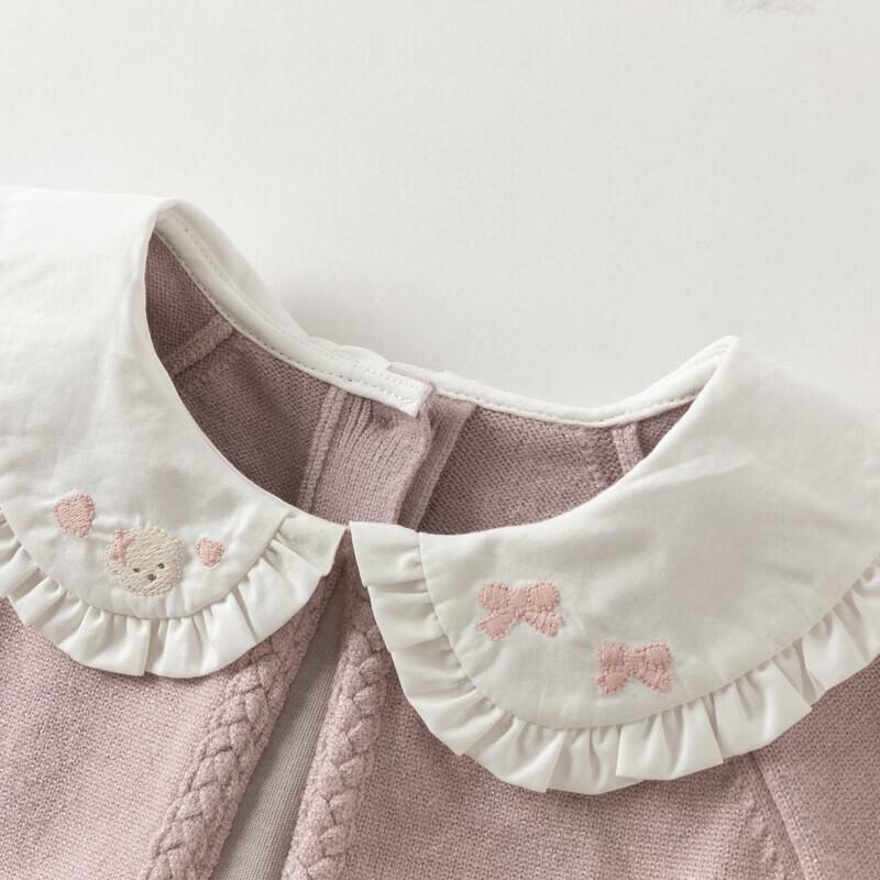 DAVE&BELLA Girls' Faux Two-Piece Princess Sweater Dress