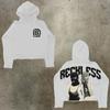 Womens Y2K Oversized Hoodie Cartoon Graphic Print Streetwear Casual Sweatshirt