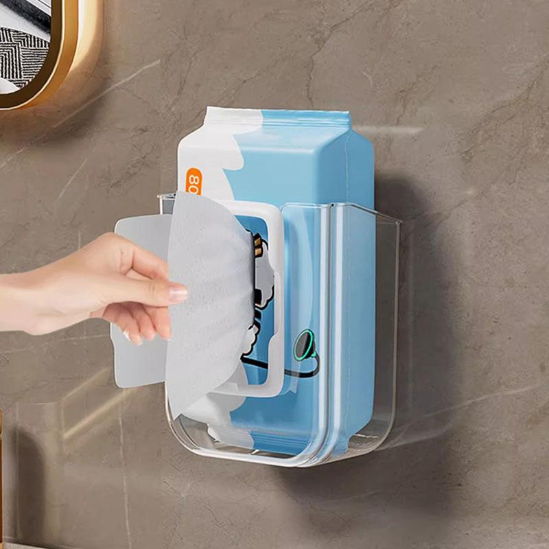 Feuchttücher Aufbewahrungsbox Stanzfreie Badezimmer Wandmontierte Aufbewahrungsbox Toilettenpapierbox Leichte Luxus Papierbox Feuchttücherbox