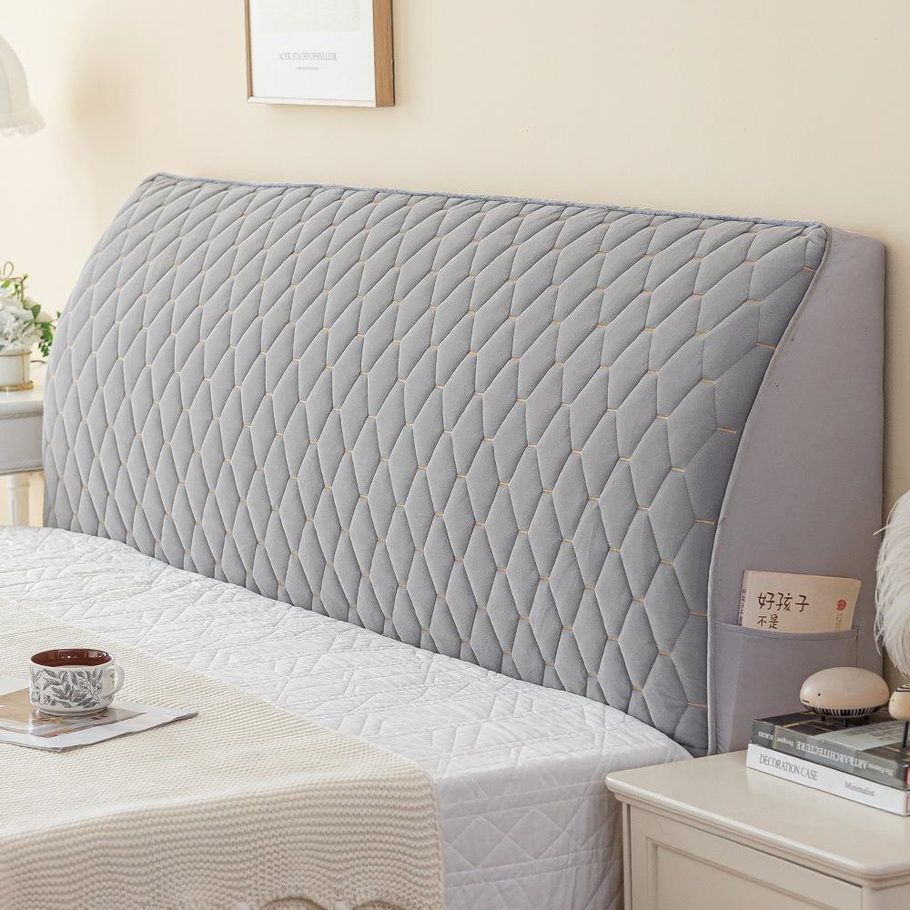 Verdickte Bettkopfabdeckung Nordische Weiche Kopfteilabdeckungen Einfarbige Waschbare Bettkopfabdeckung Schlafzimmer Rückenlehne Staubschutzabdeckung