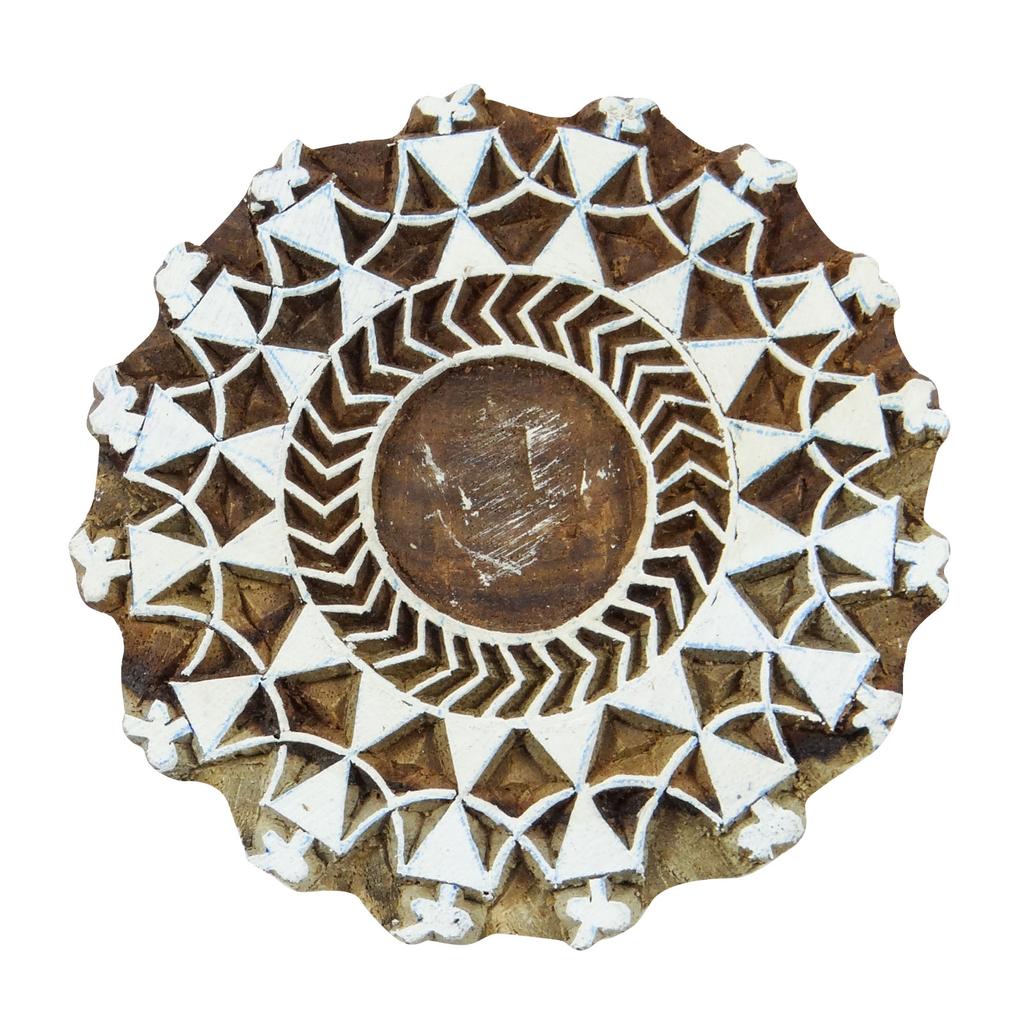 Decorative Blocks Handcarved Stamp Indian Wood Stamps Floral Printing Block